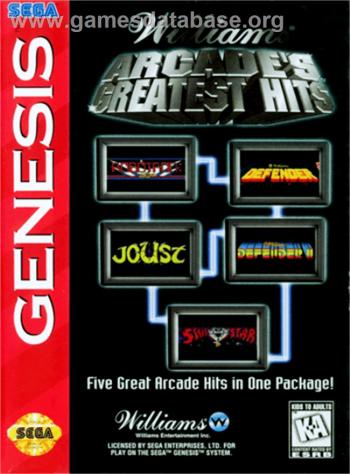 Cover Williams Arcade's Greatest Hits for Genesis - Mega Drive